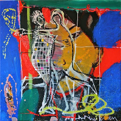 Dancing Figures 2011 - Paintings - Acrylics on canvas - 080x080 - €2.600